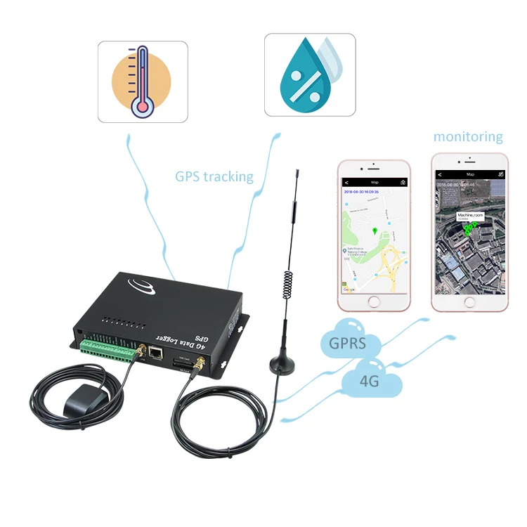 4g Transmitter Data Logger Temperature Humidity gps tracking device the APP data recorder controller