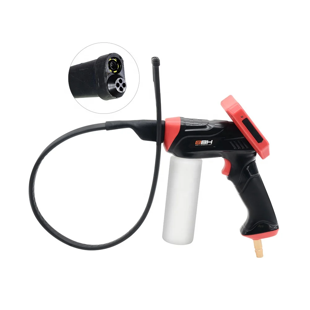 Oumefar Car Air Conditioner Borescope Visual Cleaning Gun, LCD Display HD Inspection Camera Automotive Aircon Borescope
