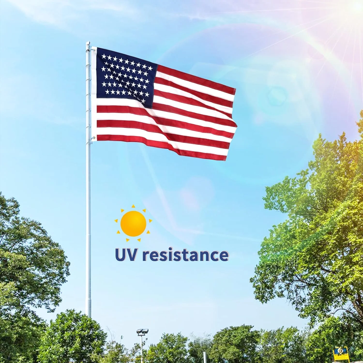 Heyuan 3x5 3x5 Outdoor flags Heavy Duty American usa red white blue flag with Embroidered star UV proof and waterproof