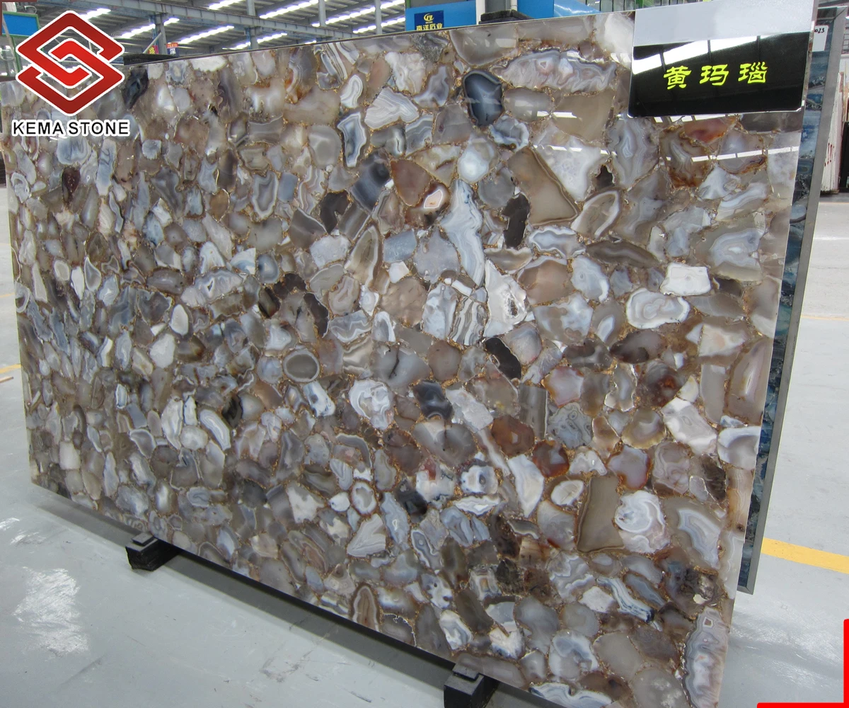 Large Semi-Precious Stone Slabs Red Agate