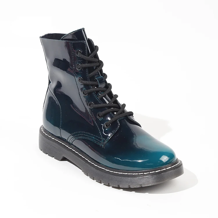 Лидер продаж, кожаные ботинки martens на плоской подошве, зимние женские ботинки, женские ботинки с градиентом цвета, женские ботинки