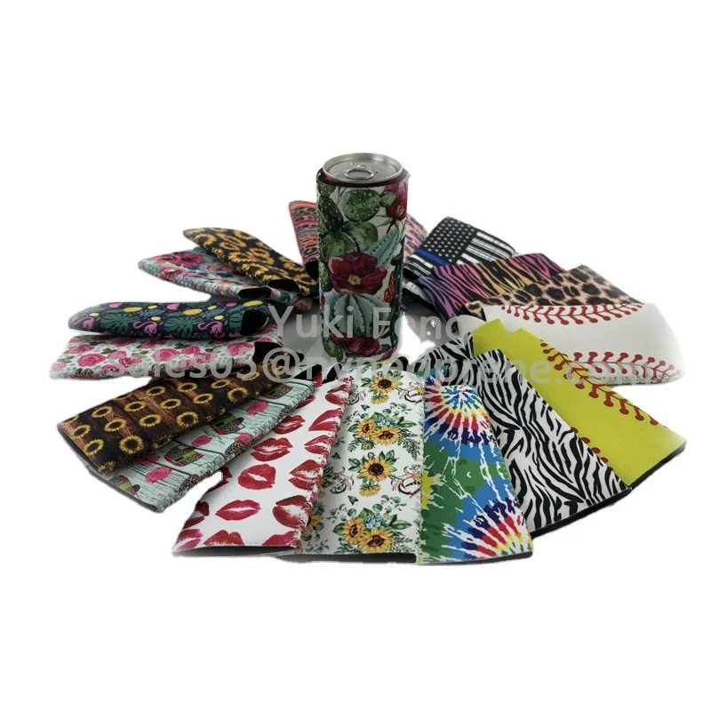 Хит продаж полностью печатный 12 унций Неопреновый Изолированный кулер для банок