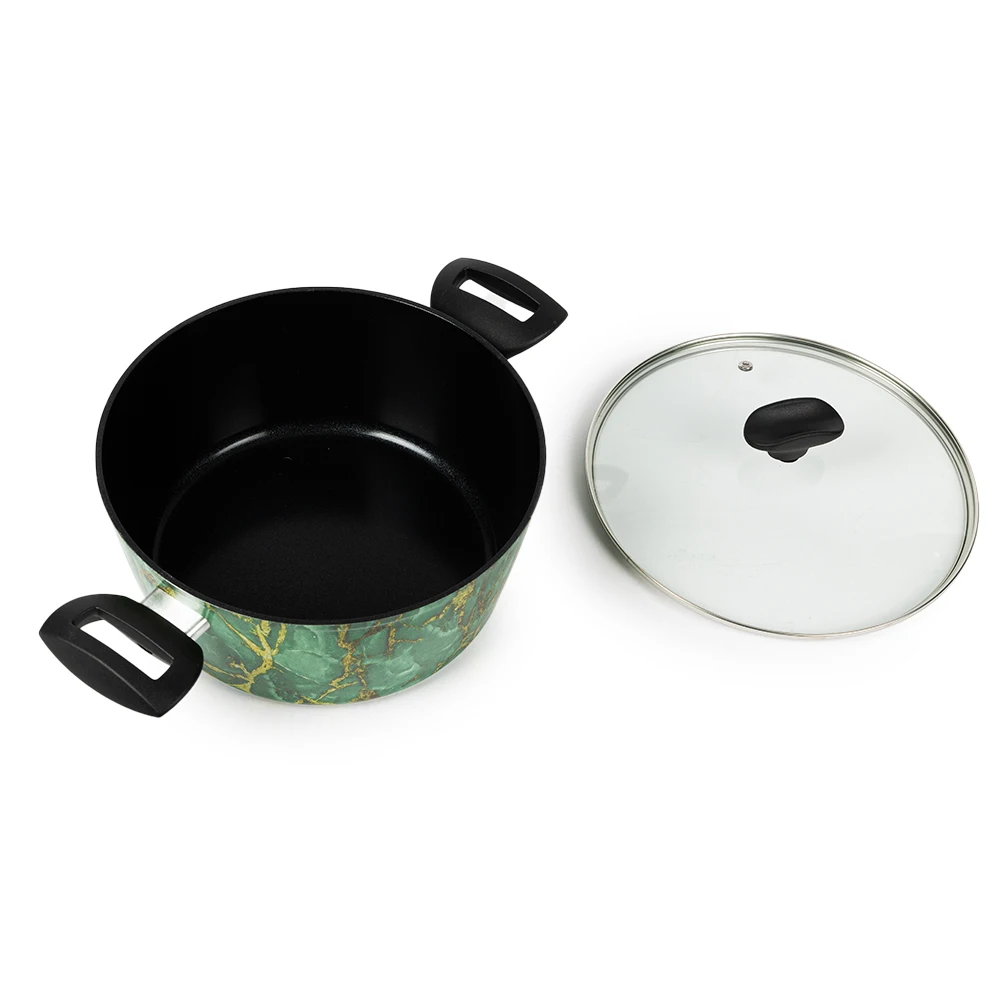 Smartpan ceramic cooking pot aluminum non stick cookware set with lid Aluminum Cookware Sets classical style