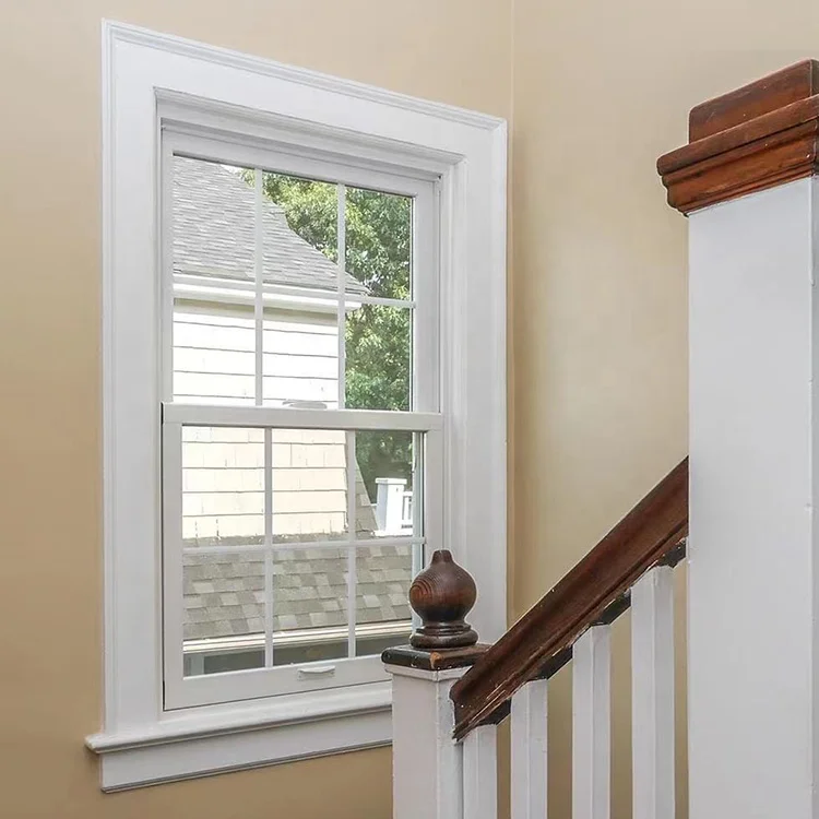 Black modern energy efficient vinyl american style doors and plastic metal aluminium in china storm double single hung windows