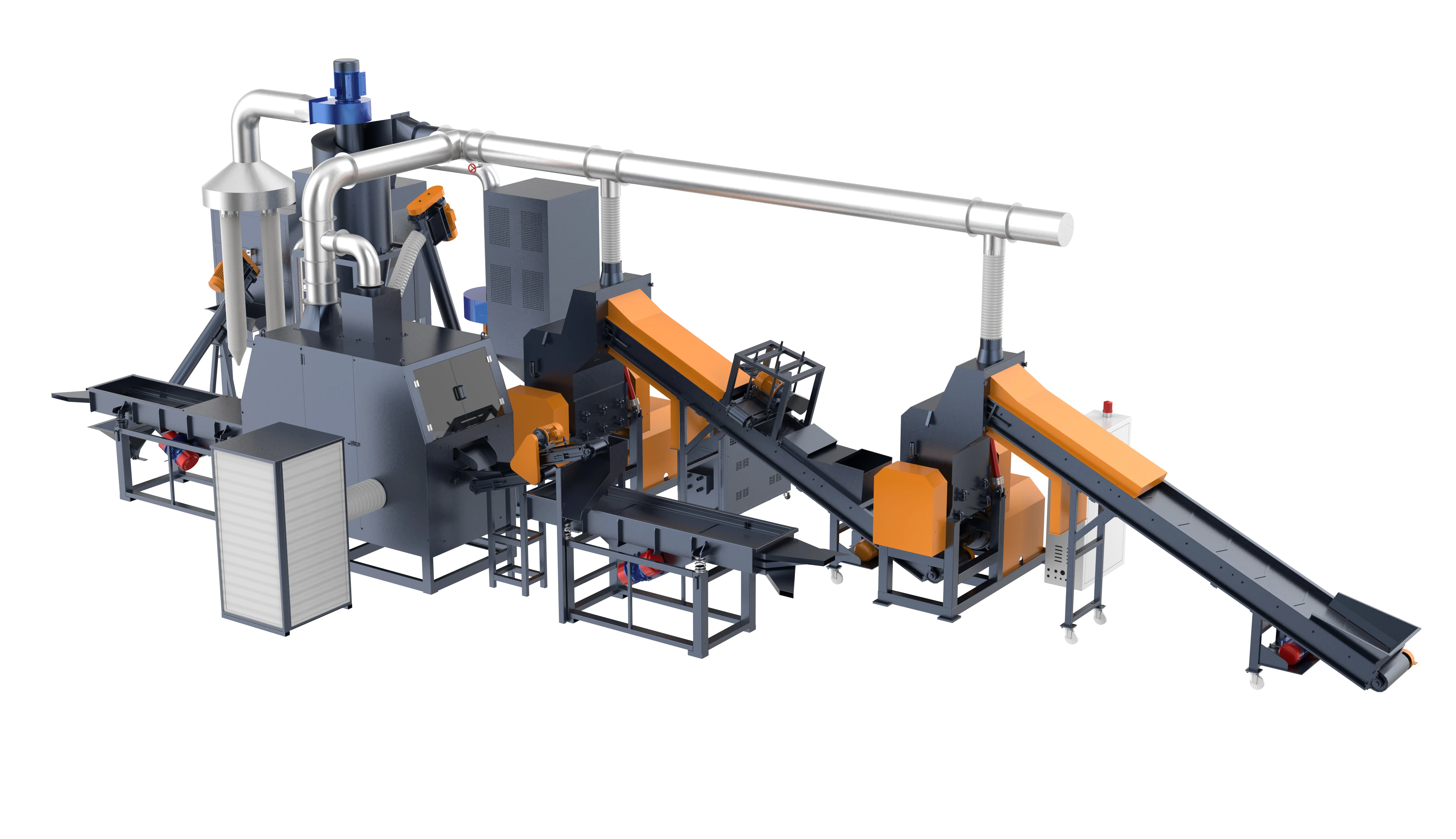 500-1000 kg/h Pure Copper Scrap Cable Wire Granulator Copper Chopper Recycling Machine