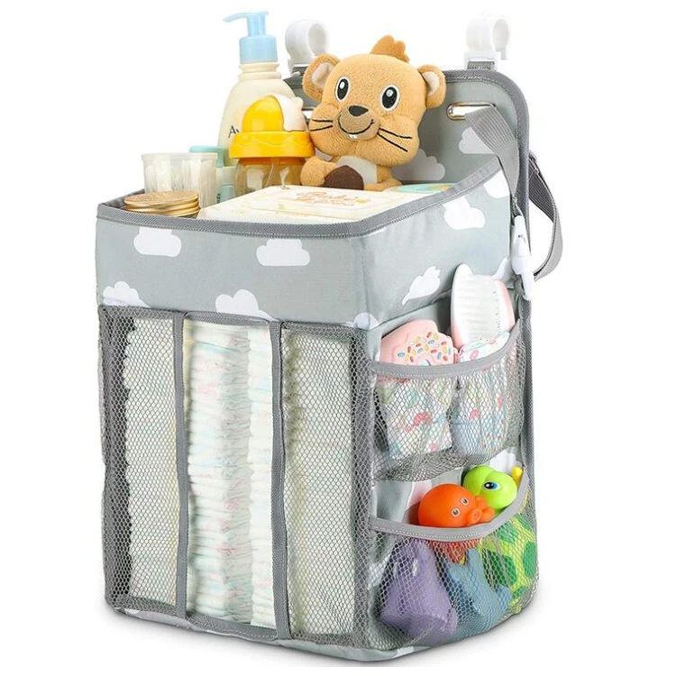 Shenzhen Factory Wholesale Custom Hanging Baby Nursery Diaper Organizer for Changing Table and Crib