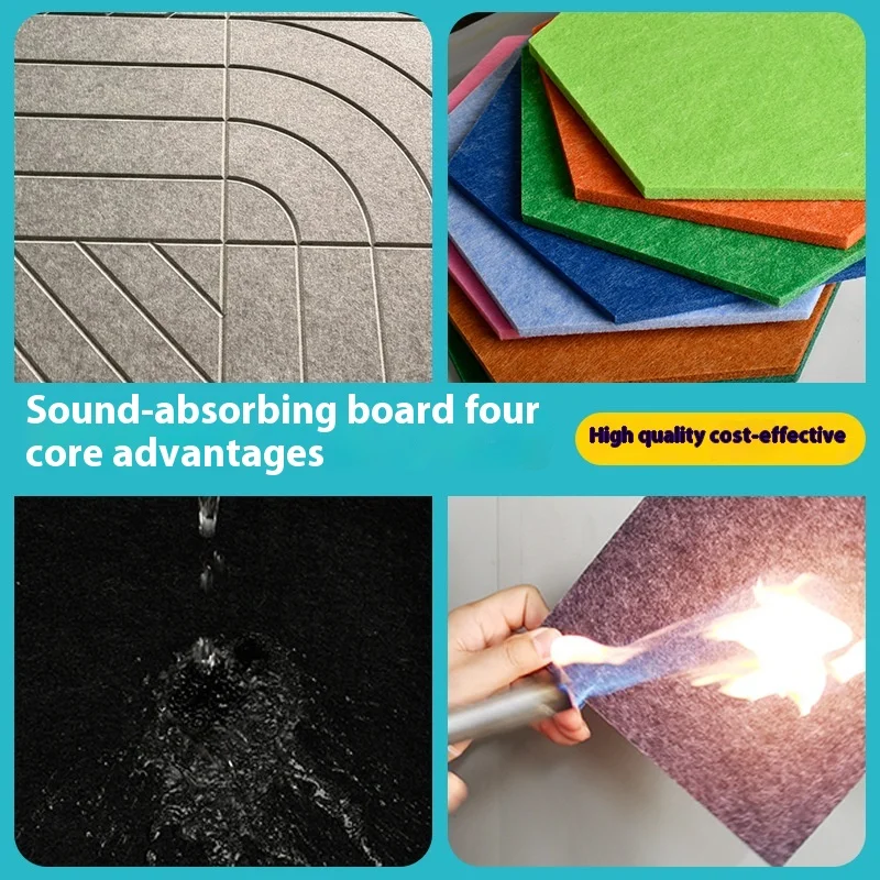 Modern Elegant Wood Acoustic Panels for Studio Soundproofing Indoor Wall Insulation Veneer Felt Polyester Fiber for KTV Hotels