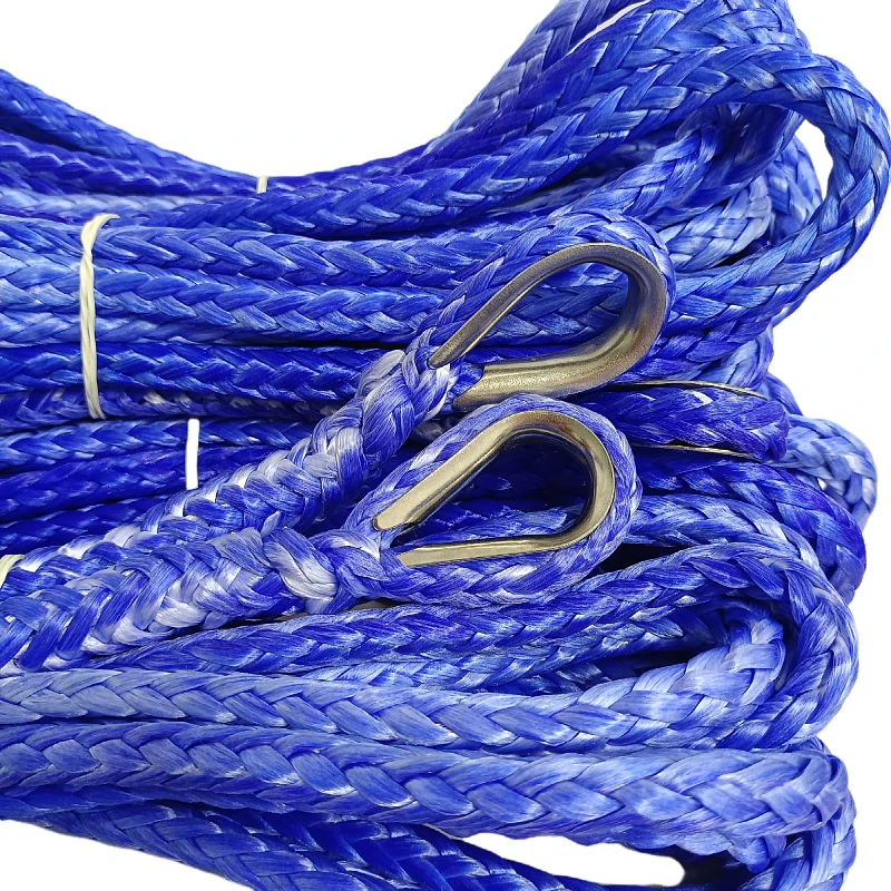 custom UHMWPE Synthetic Winch Rope 23,809lbs Dyneemas Winch Line Cable Rope with Hook and Sleeve Protection extension rope