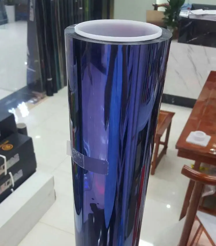 Factory Supply  car Glass tinting Mix Color Shiny Colorful Anti uv blue Chameleon Window Tint Film