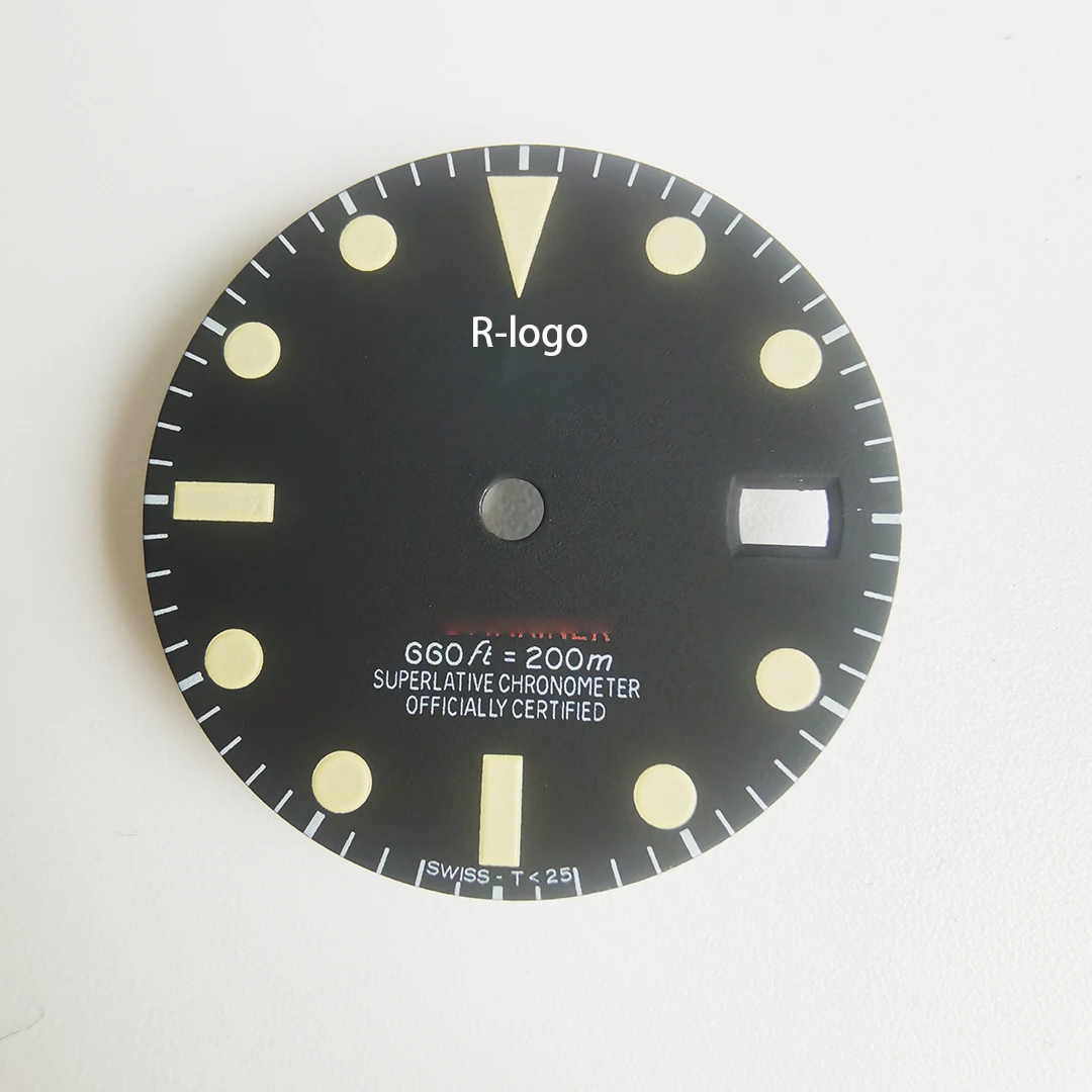 26MM vintage matte Watch Dial Black Gold Watch Face for 8215 2813 2836 2824 Movement Watch Replacement Part