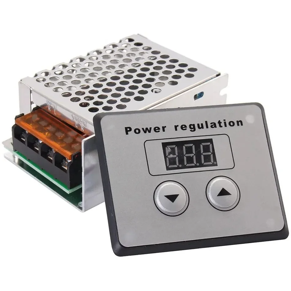 SCR Voltage Regulator Dimmer 4000W 220V AC Power Regulation Electric Motor Speed Controller Thermostat for Small Motors
