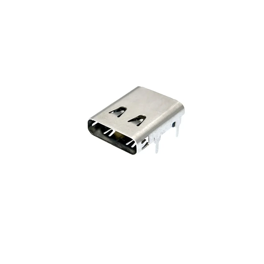 USB 3.1 Type C Connector 24Pin Horizontal SMT+through Hole PCB Mount  Long Body Female Connector