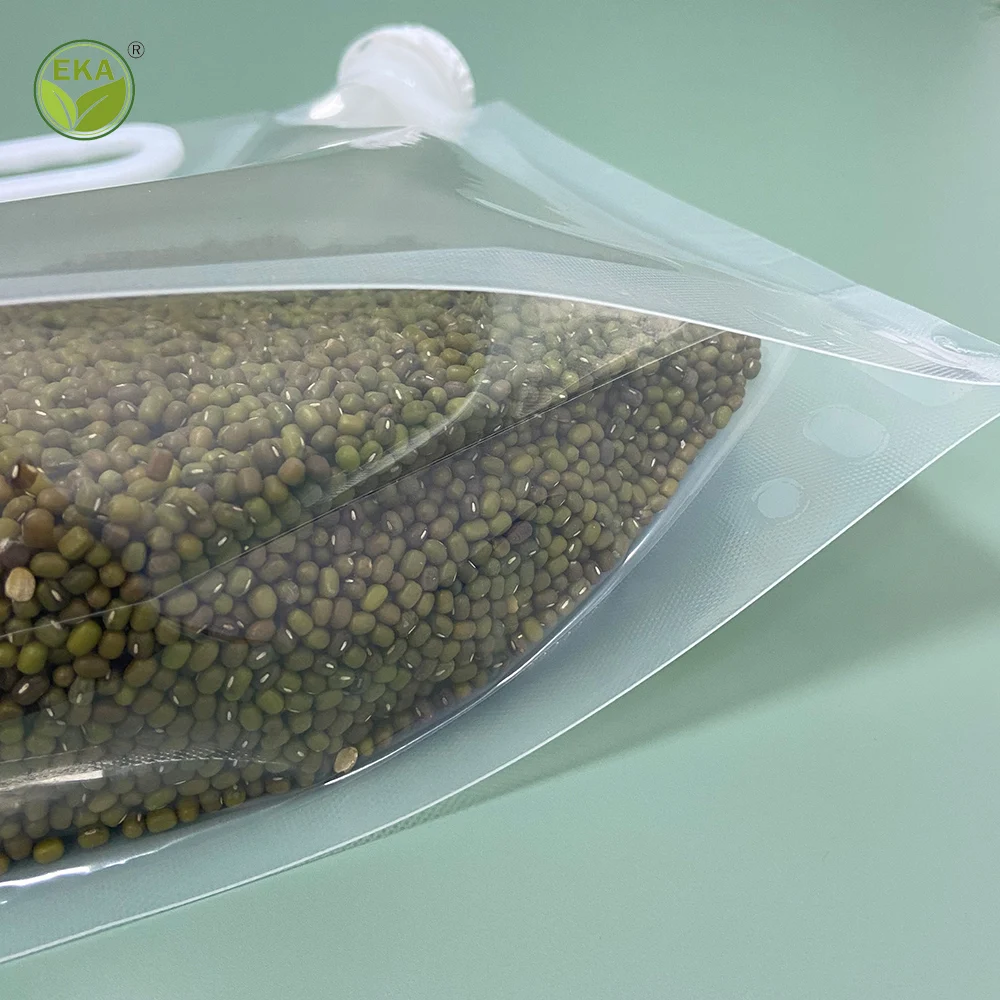 Laminated Films Child-Resistant Easy Pouring Polyethylene Pet Treats Sauce Stand Up Spouted Pouches