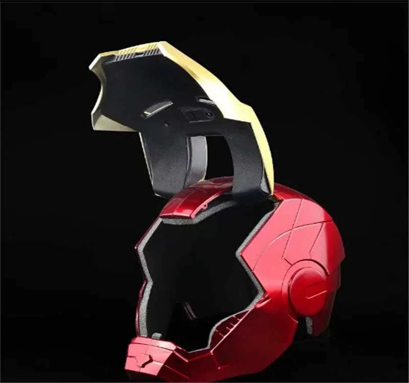 Iron Tony Stark Man Helmet Cosplay Light Led  PVC Action Figure Toys