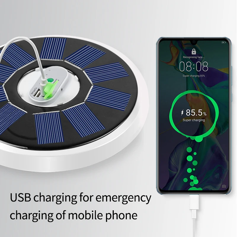 Outdoor LED emergency lights adjustable garden flag pole light waterproof solar led camping light