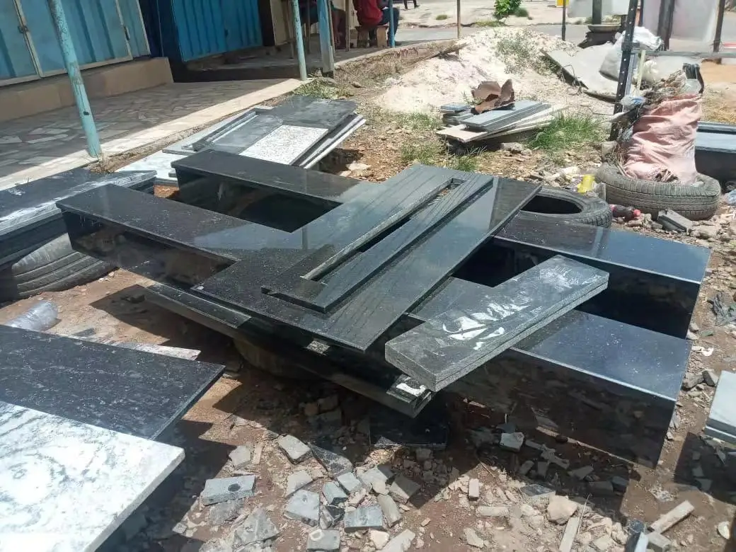 Китайский Натуральный гранитный надгробный камень сделанный на заказ черный Галактический