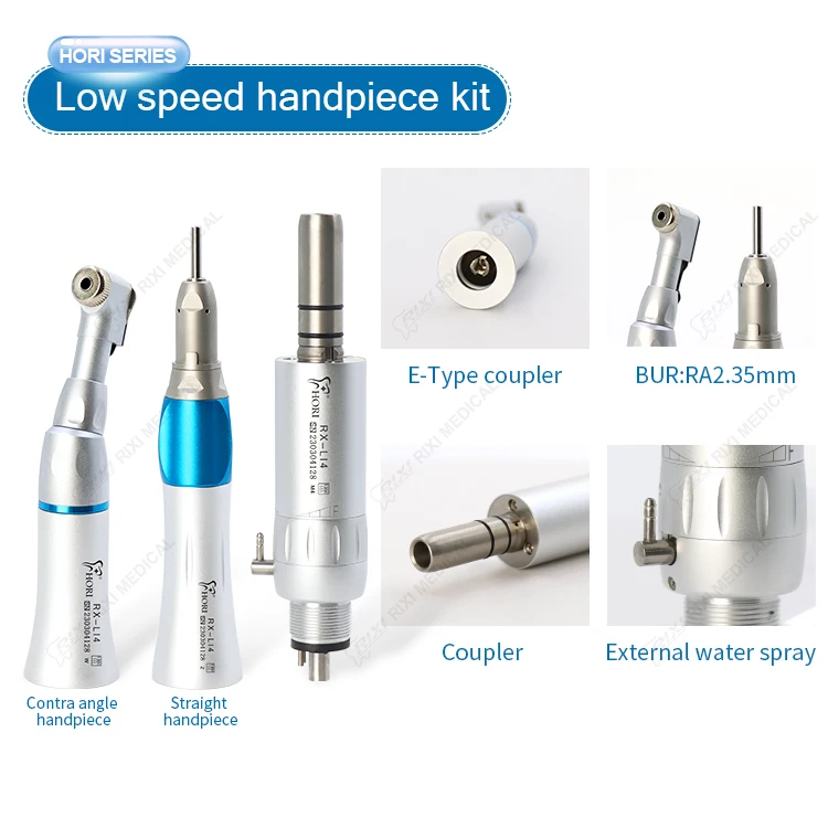 Push Button Handpiece air Turbine Dental Kit 4 Holes Dental Handpiece Set