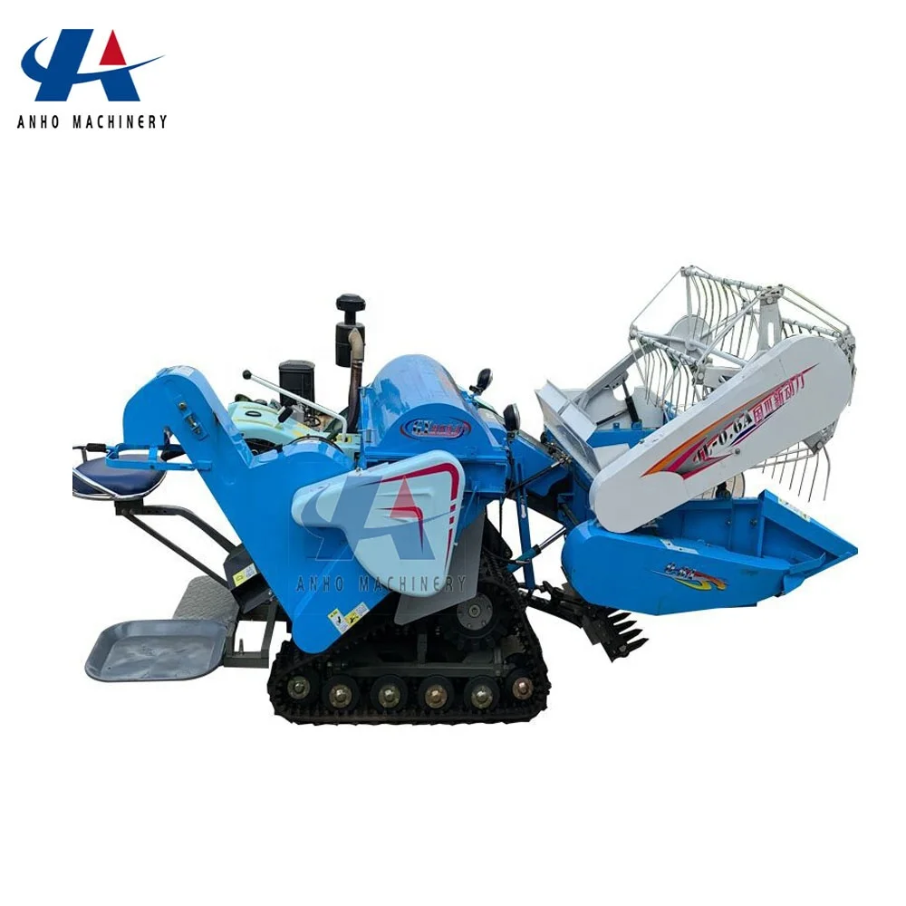 Mini Harvester Farm Machinery 15hp Diesel Engine Corn Harvester Combine Rice Wheat Harvester