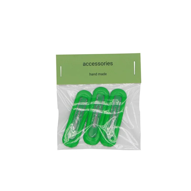 BS2610 2022 Korean 5cm  3pcs/set hair pins sweet candy color side BB hair clip for women girls