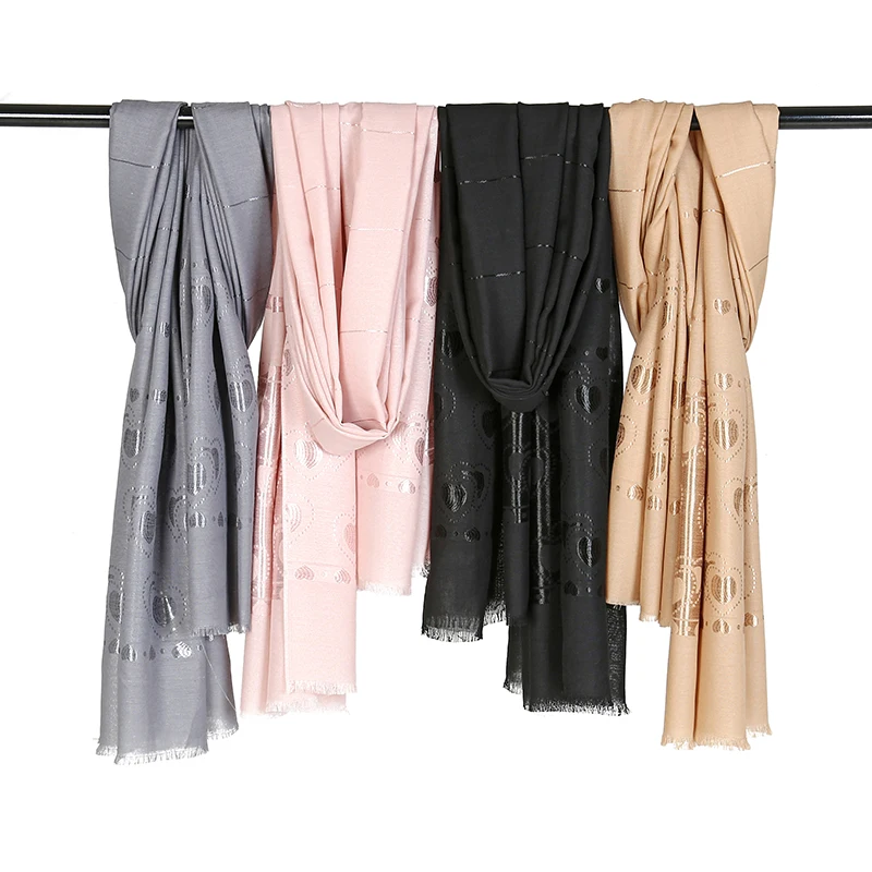 New Products Spring Summer Travel Chevron Stripe Print Infinity Jersey Hidden Pocket Scarf