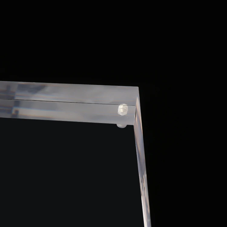 Thickened acrylic transparent strong magnetic picture frame desktop display table Plexiglass picture frame display frame