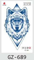 Latest Semi Permanent Body Makeup Temporary Tattoo Stickers Safe for Skin Herbal Ink Henna Tattoo Body Art Wings Eagle Wolf