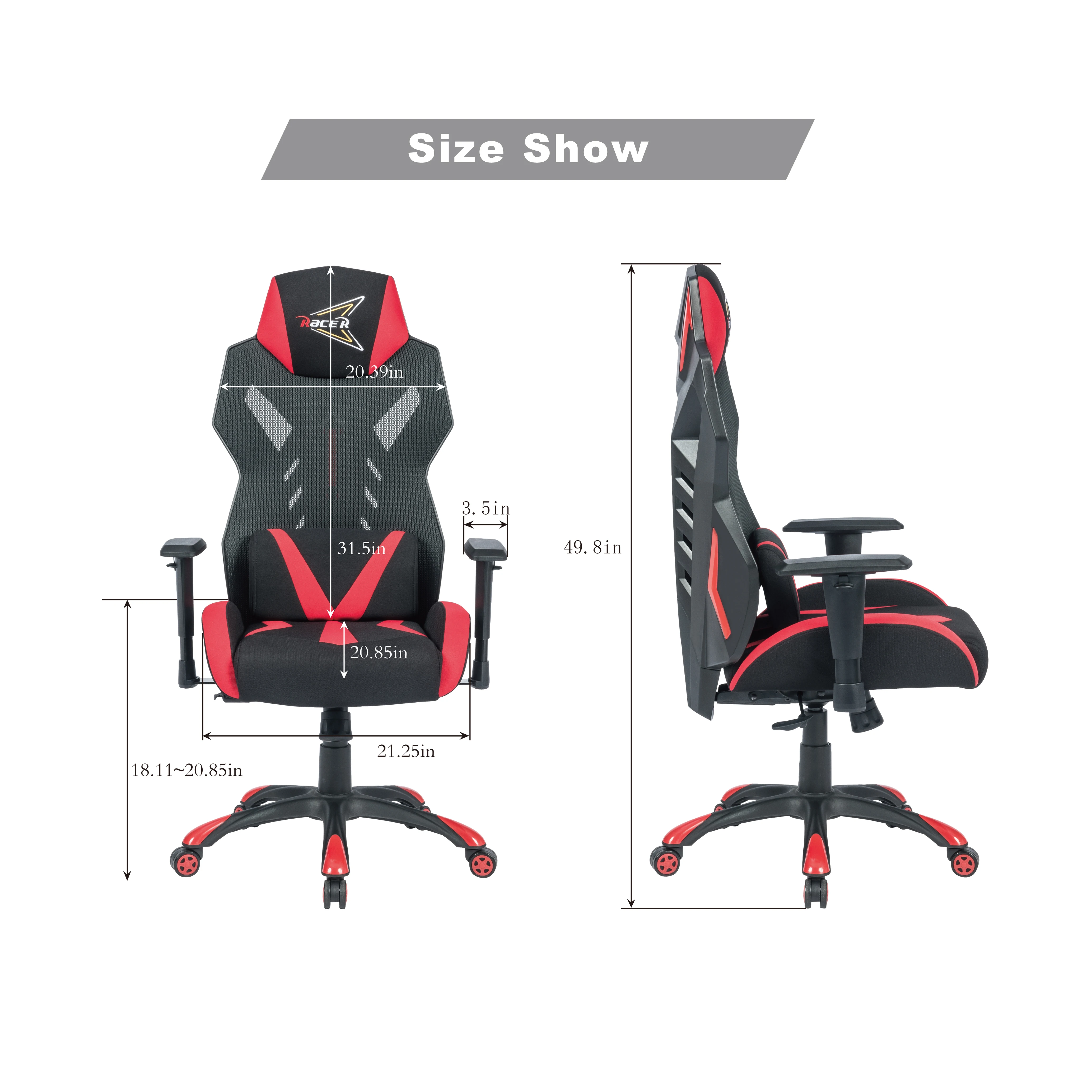 Factory Supply China Cheap Adjustable armrest Synthetic Leather Gaming Chair