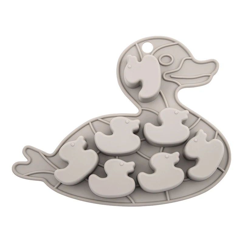 Baby Food 3d Animal Duck Shaped Kitchen Tools Silicone Cake Chocolate Molds Lovely Ice Cube Tray