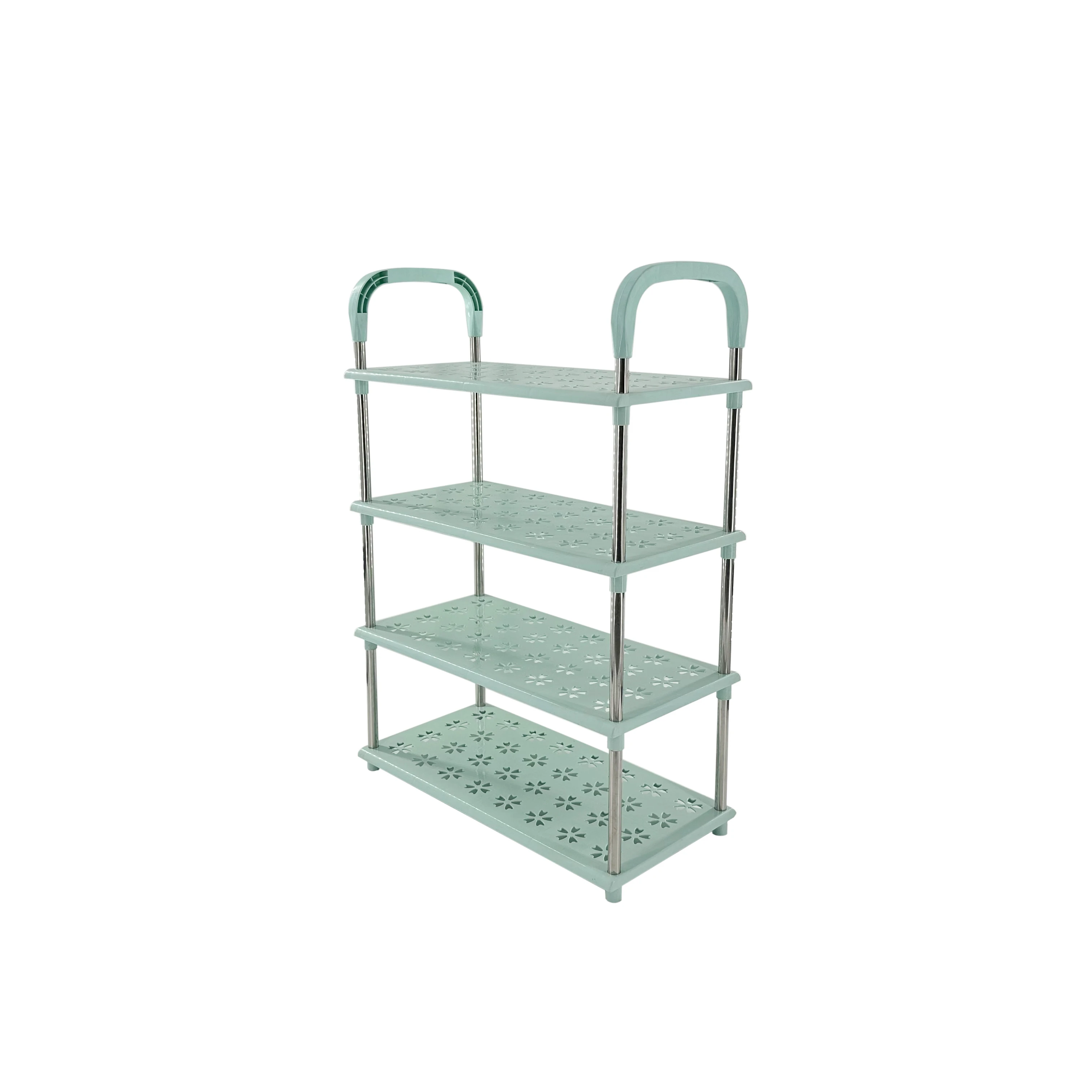 Living Room Furniture Metal Rack Shoes Organizer Storage Shoes Rack 4 Layers