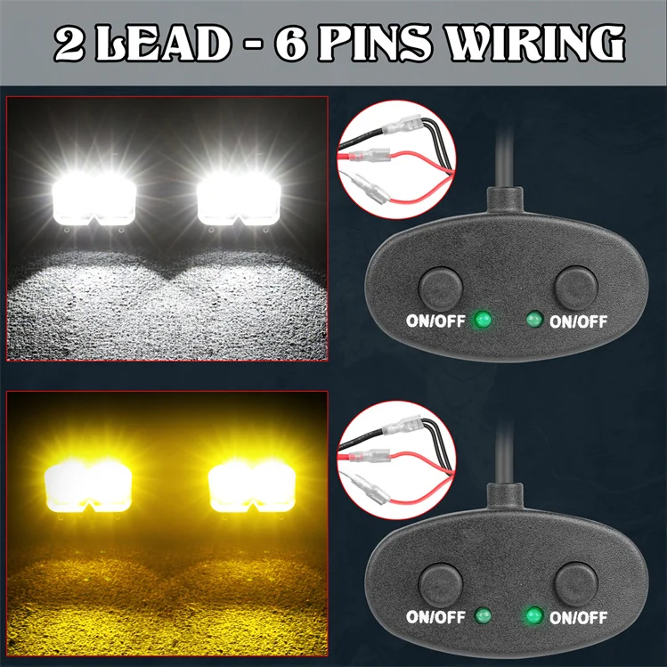 On Off Switch 120W 18AWG Dual Relays Fuse Drl Led Fog Driving Lights Wiring Harness