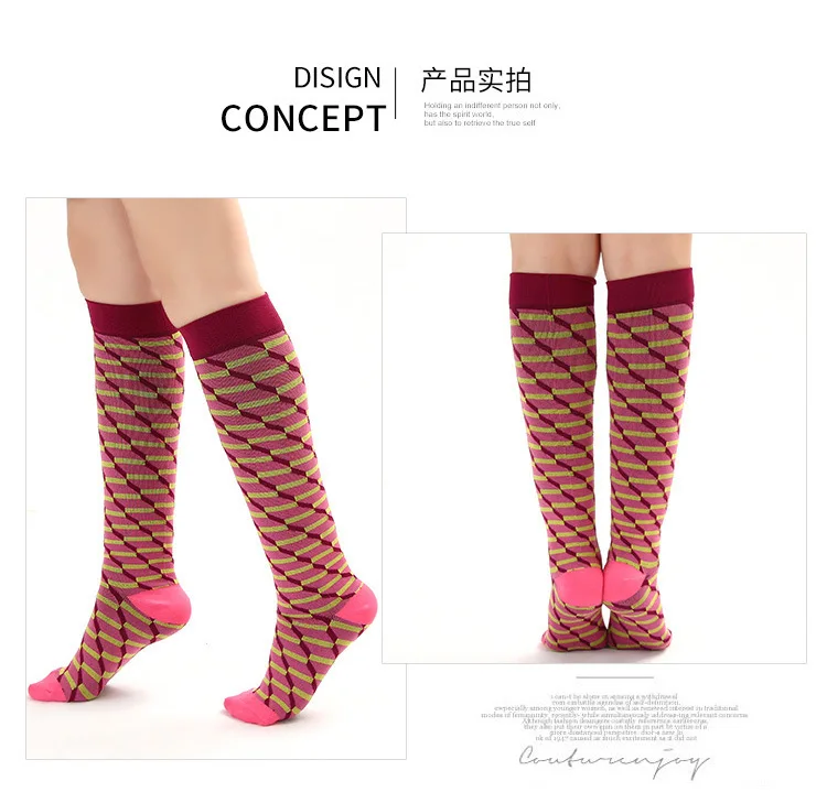 Outdoor sports compression socks for women and men multi-color running elastic  cycling pressure socks mountaineering Amazon