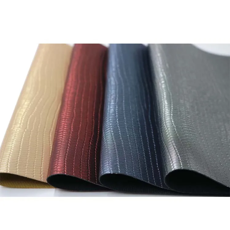 Rice Pattern Foiled Faux Leather 0.8mm Pu Synthetic Leather Fabric For Bags Shoes Upholstery