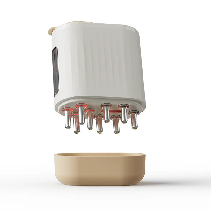 M2213 2023 new private handhold electronic liquid oil medicine  scalp massager control hair regrowth brush applicator Comb