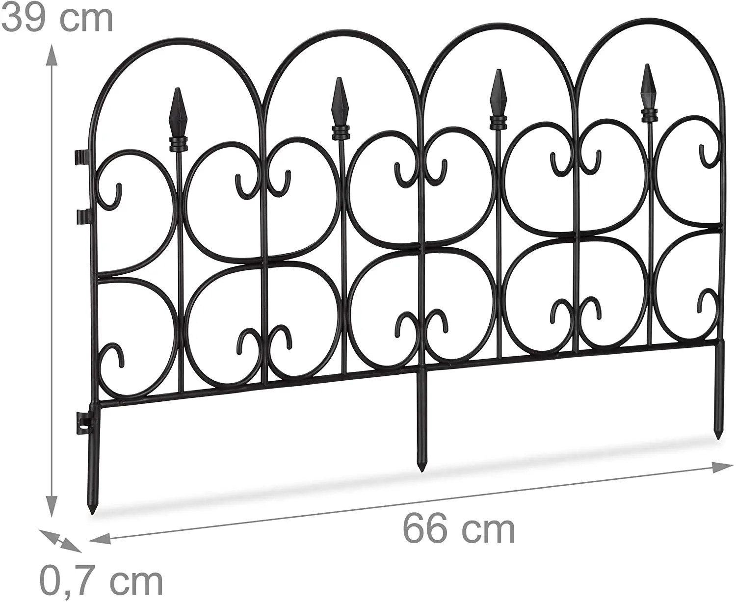 Garten Jardin Garden Jardim decorative wrought iron effect plastic lawn landscape garden border fence edging