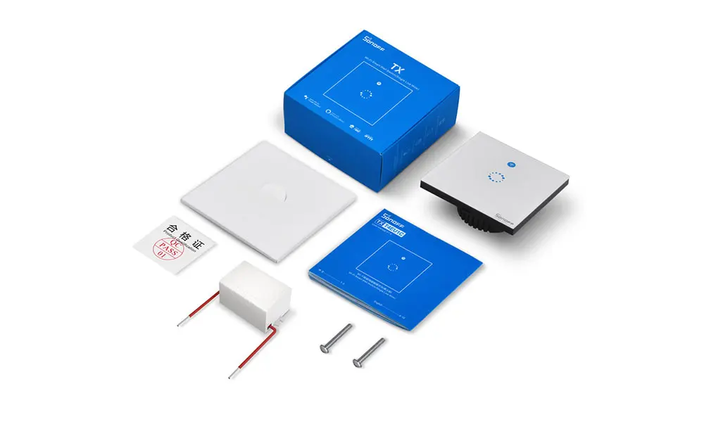 Newest Sonoff T4EU1C Wall Wifi Smart Touch Switch No Neutral Wire Required Operate via eWeLink Support Alexa Google Home IFTTT