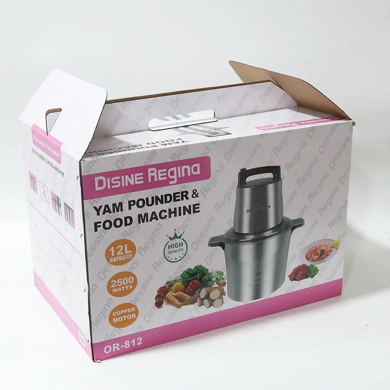 Large Capacity 12L Stainless Steel Food Grinders Meat Chopper Automatic Electric Meat Grinder Cassava Carrot Pounding Machine