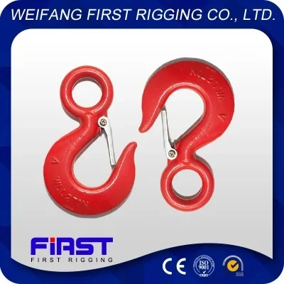 Forged Carbon Steel of 320A Us Type Eye Hoist Hook with Latch