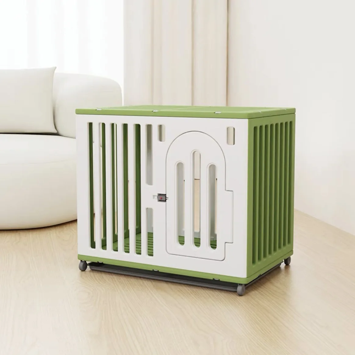 Indoor Outdoor Easy to clean dog Cat rabbit cages durable plastic pet cages kennels with trays pet cage & House