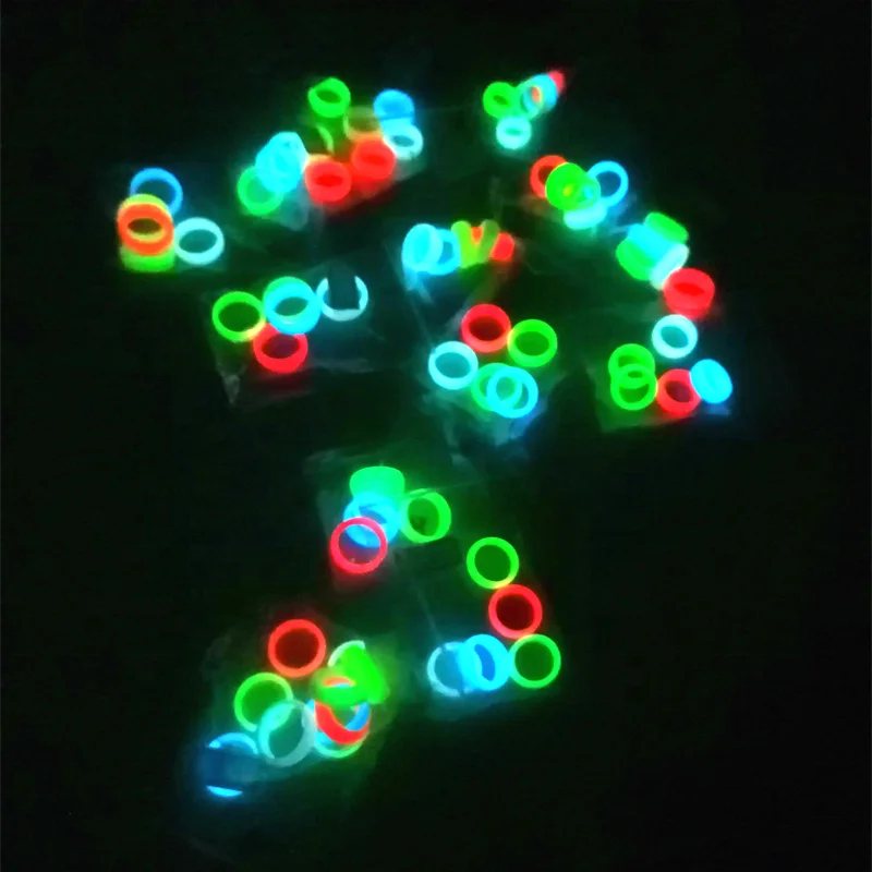 Лидер продаж Amazon силиконовое светящееся обручальное кольцо для женщин ФЛУОРЕСЦЕНТНОЕ активного отдыха в ночное