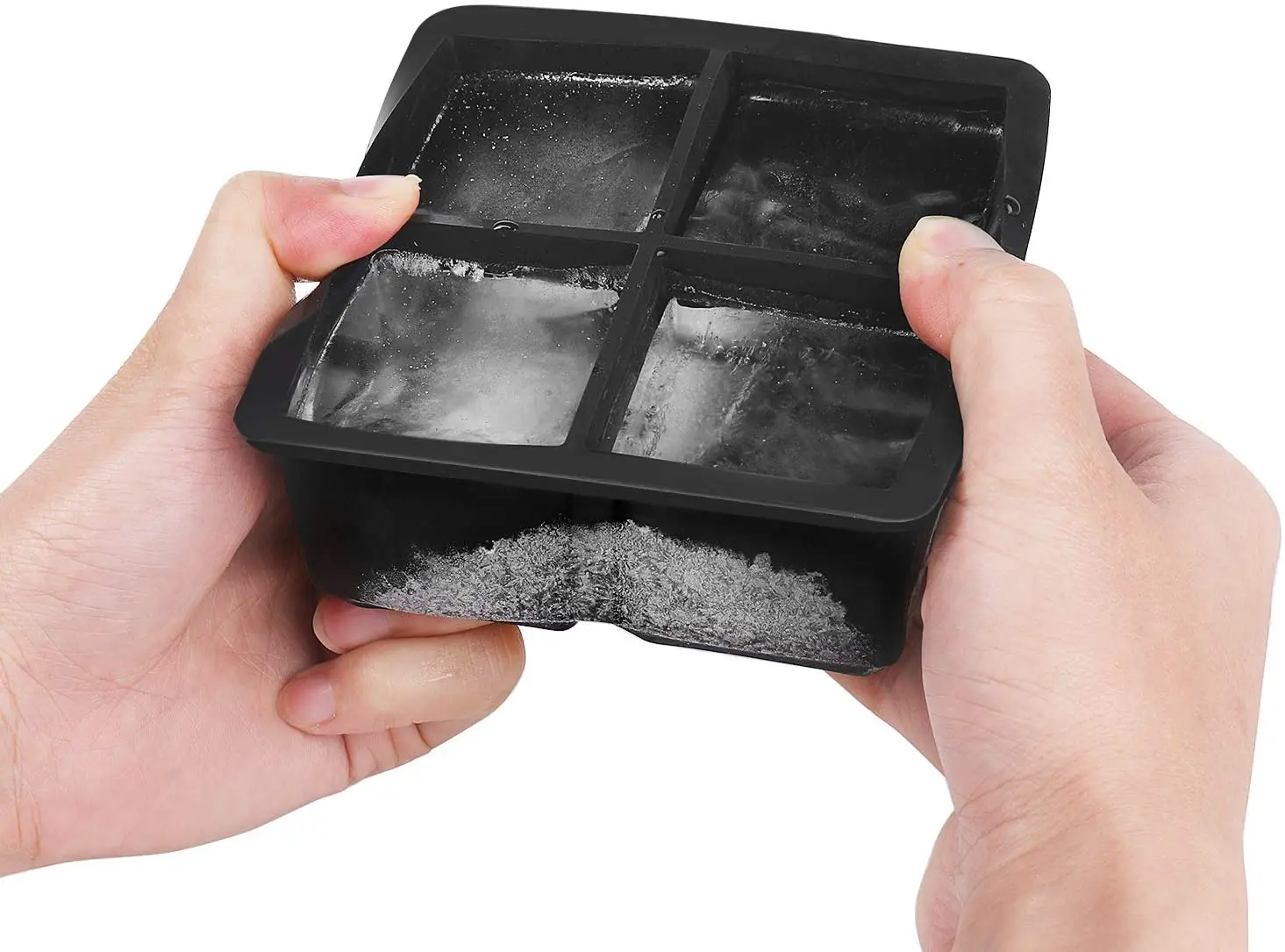 Portable Giant Mini Whiskey Food Grade Flexible Top Seller Silicone Round Honeycomb Bin With Lid Ball Ice Cube Tray