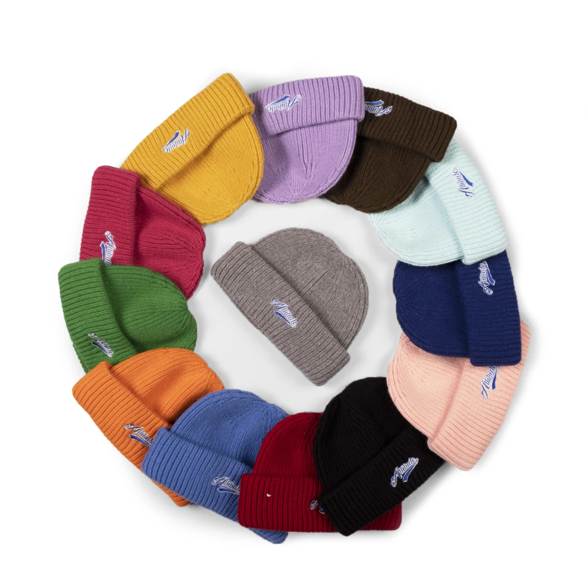 2022 New Style Rolled Cuff Beanie Custom Knit Hip Hop Hat  Embroidered Logo Warm Winter Cap Fisherman Beanie Hat