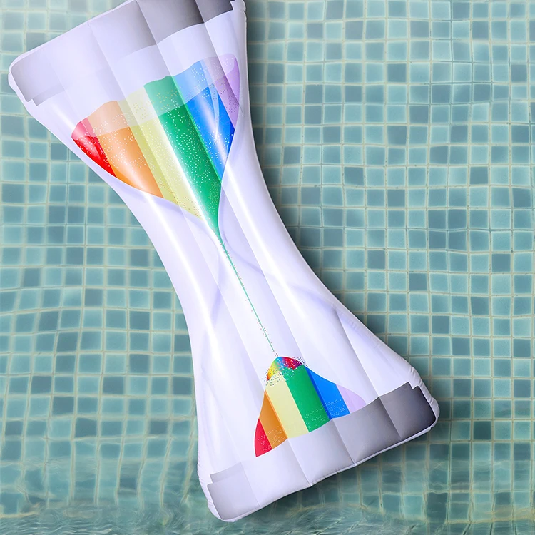 Hot Selling Beauty Sand Clock Shape Fashion Inflatable Pool Float For Adults And Kids