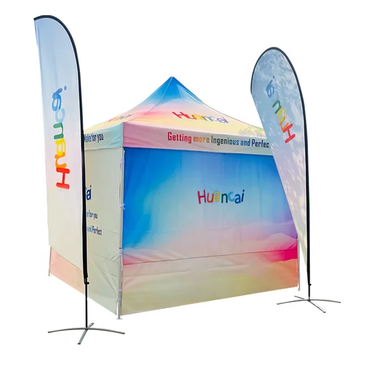 10X10 Custom Steel Canopy Tent Advertising Pop Up Tents For  Outdoor  aluminium Trade Show Display Events