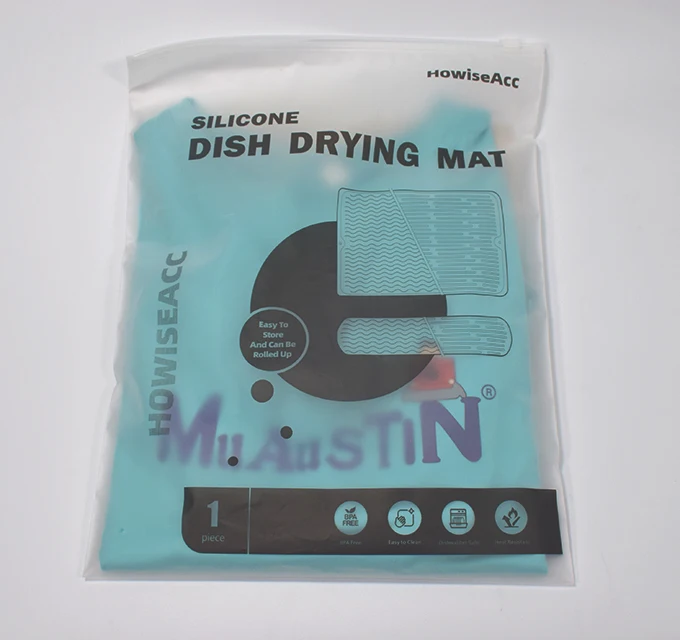 Custom With Logo Clothes Packaging T Shirt Zip Lock Zippered  Frosted Plastic Zipper Bag For Clothing