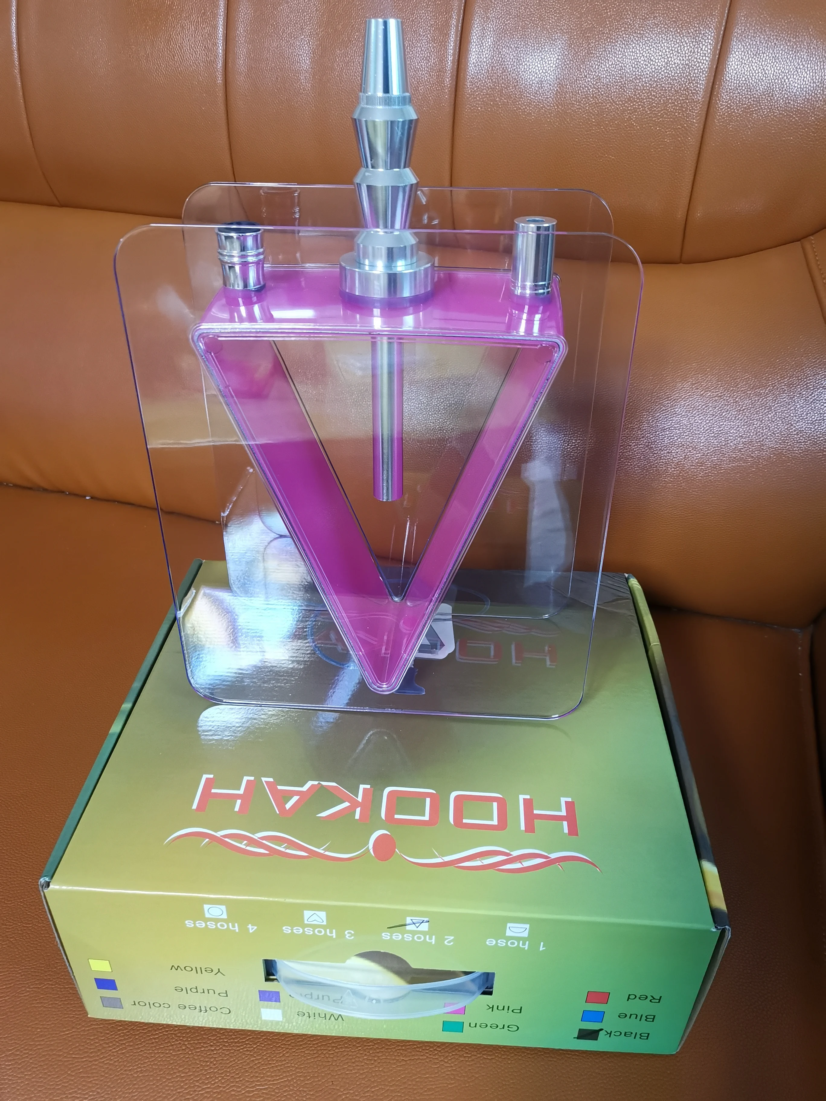 Acrylic Hookah Finished Set Triangle Pot Hookah Bar KTV Pot Hookah Accessories For Cigarettes And Tobacco