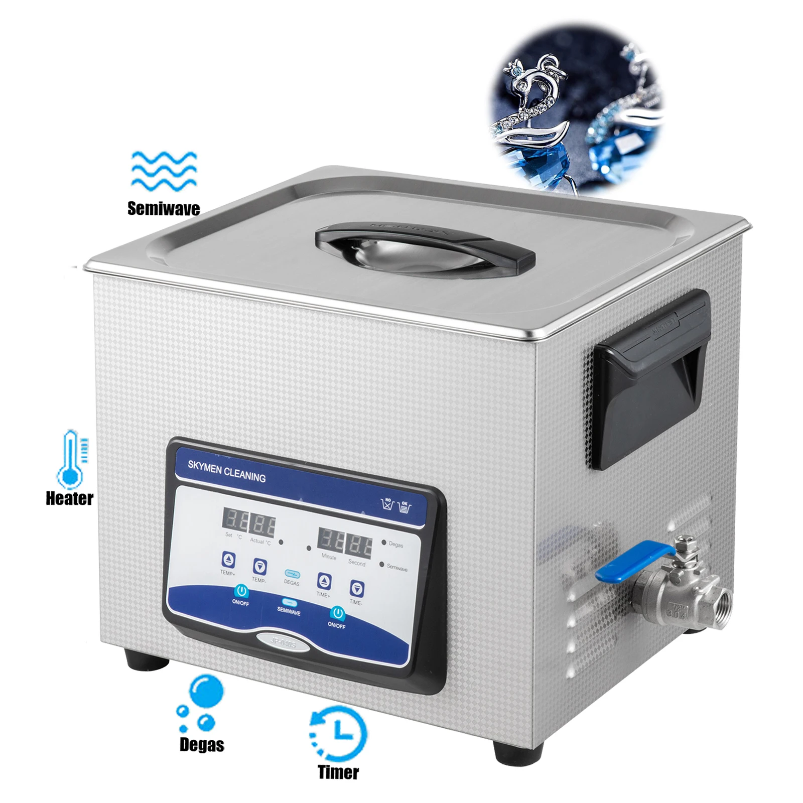 Ultrasonic Cleaner For Glasses Jewelry 10L Professional Ultrasonic Cleaner Digital Sonic Cleaner