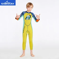 Новый дизайн 2021, детский комбинированный теплый неопреновый гидрокостюм на молнии для мальчиков с защитой от солнца, свободный гидрокостюм для дайвинга