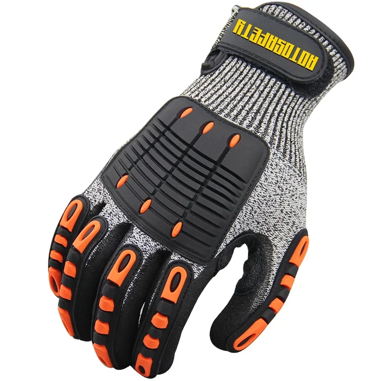 Customized Safety Work Impact Protective Gloves Cut Resistant Anti Impact Shock Proof TPR Gloves