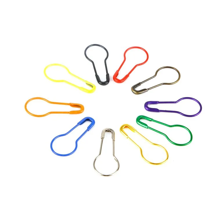 22mm High Quality Colorful Mixed Colors Copper Knitting Crochet Locking Stitch Markers Latch Knitting Tools Needle Clip Crafts