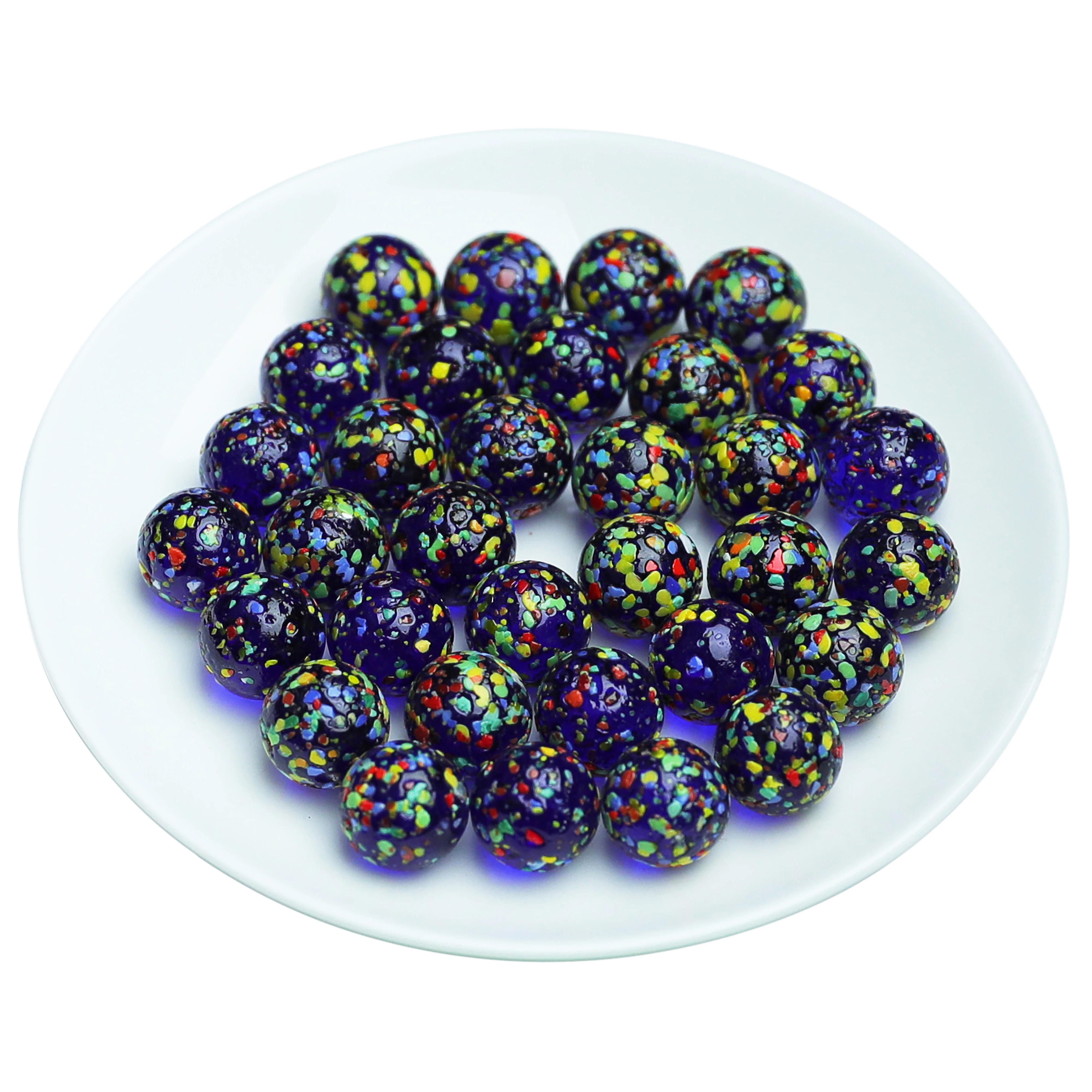 Cheaper machine made 16mm ceramic speckled glass marble ball for aerosol spray paint tin